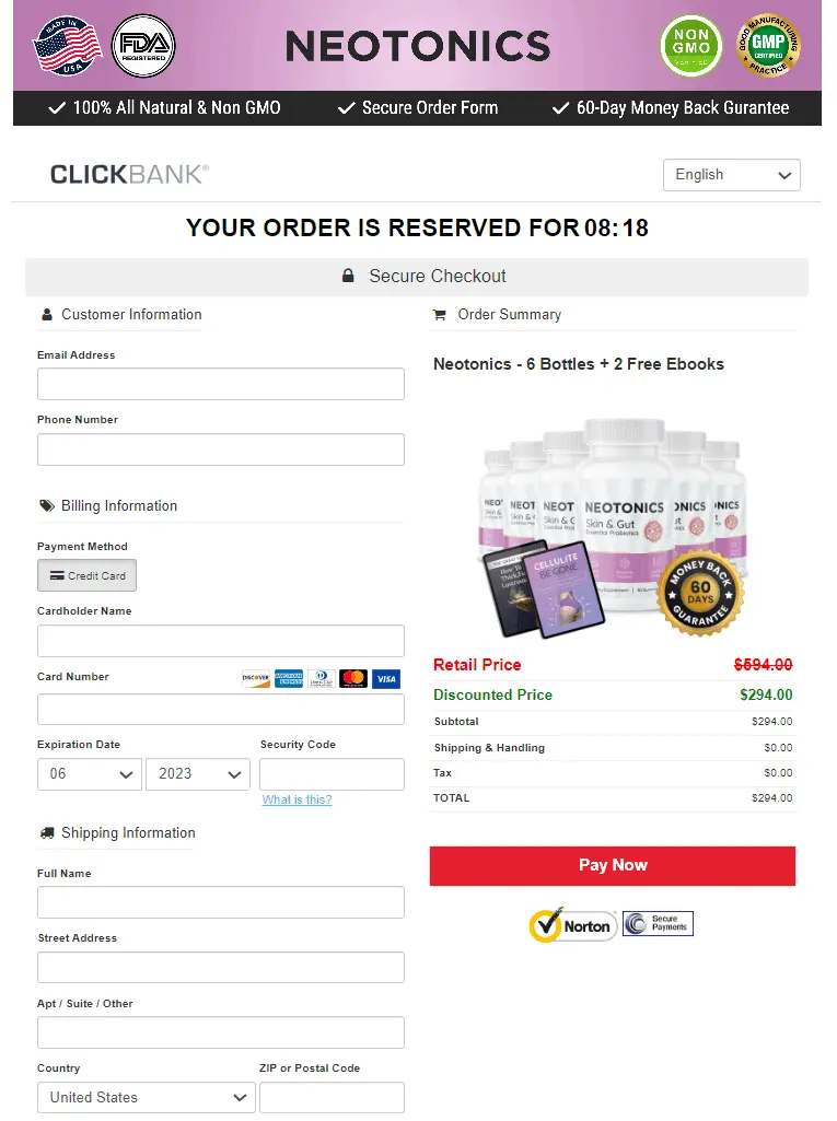 Ikaria Lean Belly Juice Neotonics - Order Page